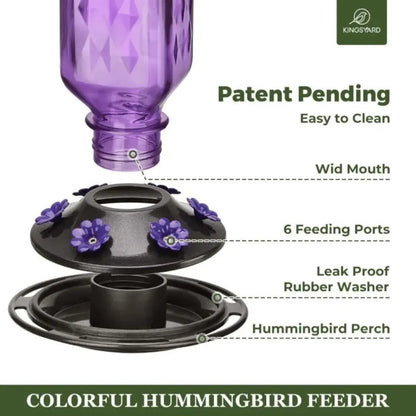 💥Last Day Sale 49% Off💥24oz Leak Proof Glass Hummingbird Feeder with Ant Moat 🔥BUY 2 FREE SHIPPING