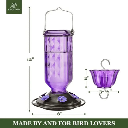 💥Last Day Sale 49% Off💥24oz Leak Proof Glass Hummingbird Feeder with Ant Moat 🔥BUY 2 FREE SHIPPING