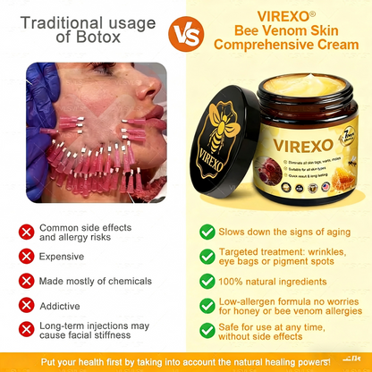 Made and Shipped from USA  ⭐✨  VIREXO® Bee Venom Comprehensive Cream  LAST DAY 80% OFF(Sagging Skin, Fine Lines, Loss of Firmness, Flat Bust, Drooping Hips, and More)