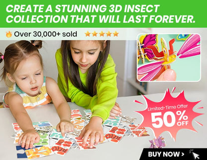 💥Last Day Sale 49% Off💥🧠Smart 3D Assembly Challenge Insect Puzzle - Create Freely Anytime