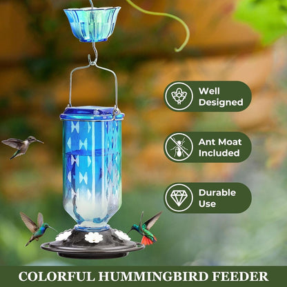 💥Last Day Sale 49% Off💥24oz Leak Proof Glass Hummingbird Feeder with Ant Moat 🔥BUY 2 FREE SHIPPING