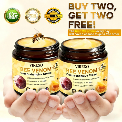 Made and Shipped from USA  ⭐✨  VIREXO® Bee Venom Comprehensive Cream  LAST DAY 80% OFF(Sagging Skin, Fine Lines, Loss of Firmness, Flat Bust, Drooping Hips, and More)