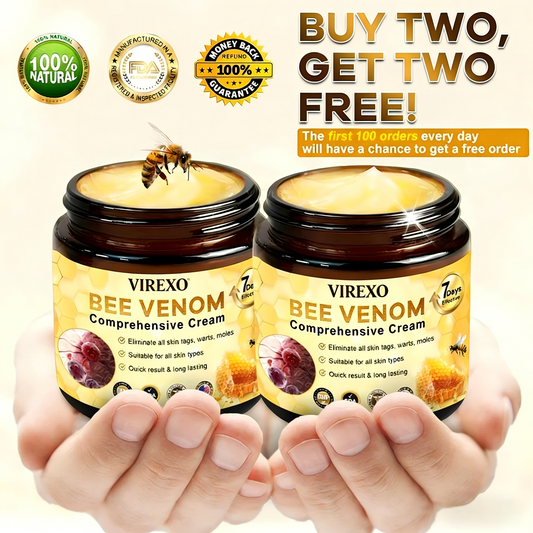 Made and Shipped from USA  ⭐✨  VIREXO® Bee Venom Comprehensive Cream  LAST DAY 80% OFF(Sagging Skin, Fine Lines, Loss of Firmness, Flat Bust, Drooping Hips, and More)