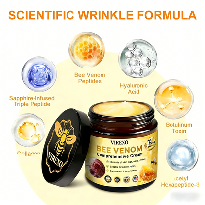 Made and Shipped from USA  ⭐✨  VIREXO® Bee Venom Comprehensive Cream  LAST DAY 80% OFF(Sagging Skin, Fine Lines, Loss of Firmness, Flat Bust, Drooping Hips, and More)